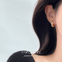 YIMIJEWEL simple ins wind ear clip without ear hole womens high-end temperament Korean anti-allergic earrings niche design