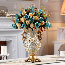 European Vase ornaments living room flower arrangement dried flower creative home high-end TV cabinet dining table porch decorations