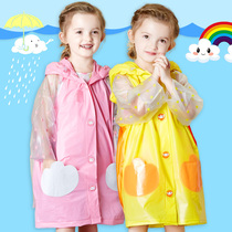  Childrens raincoat Girls boys kindergarten baby waterproof child student school bag flying saucer poncho cute cloak