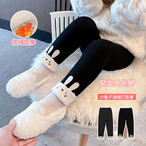 Girls punching trousers in autumn and winter thickening winter children dress baby wearing gas winter pants
