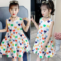 Girls Summer Vest Skirt 2022 New Exotic Kids Cotton Dress Sleeveless Princess Skirt Korean Version Slip Dress
