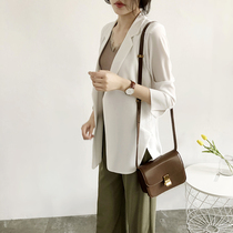 Net red fashion three-quarter sleeve thin suit jacket womens 2022 spring and summer new all-match chiffon temperament white suit