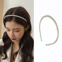 Pearl headband female Net red 2021 New temperament simple pressure hair headgear Korean fashion out wild hair accessories