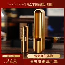 VANITY FAIR cigar lighter ashtray set portable portable portable high-grade metal cigar two-piece set