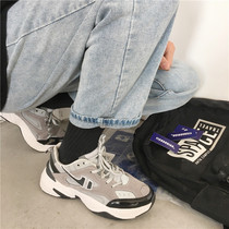 Hong Kong wind mens shoes ins super fire retro daddy shoes Korean version ulzzang sports casual shoes lovers tide 2021 new