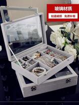 Jewelry storage box storage can be placed bracelet earrings ornaments girls can remove small objects Buddha beads watch rack