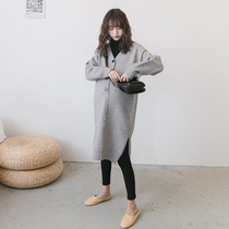 Pregnant women sweater autumn and winter 2020 Korean version of temperament spicy mom knit skirt loose size Long models out of breastfeeding clothes tide