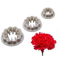 3 pcs  set carnation flower cake mold plastic diy carnation