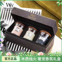 WoodWick USA Imports Soybean Wax Scented Candle Black Cherry Home Dispel Taste Wedding Birthday Companion Gift Box
