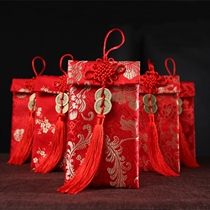 √ The middle cloth is a 1-4W wedding gift brocade red envelope gift super large ten thousand yuan envelope red envelope big profit Chinese style