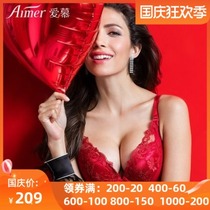 Love Benn year underwear counter 3 4 thick cup side collection dark v red bra AM11HC1