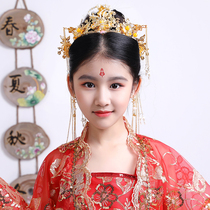 Childrens costume ancient style hair accessories girl princess fairy cos stage show ancient classical accessories phoenix crown headgear