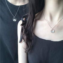 Oath of love couple necklace a pair of sterling silver lettering men and women custom long-distance love letter pendant to give girlfriend