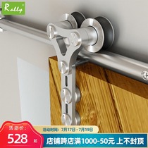 Stainless steel barn door hanging rail Kitchen bathroom American hanging door Sliding rail Sliding door Sliding door track hardware accessories