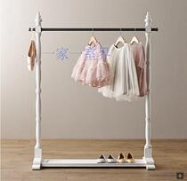 Retro modern American country all solid wood Princess floor coat rack French European drying rack hanger custom