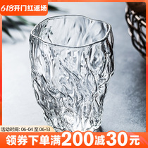 Japan-style Hammered Grain Heat Resistant Glass Cup Home Creative Tree TatXX_ENCODE_CASE_CAPS_LOCK_Off Transparent Office Tea Cup Small Number Juice Water Glass