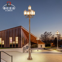 Courtyard Street Lamp New Chinese Style Outdoor Waterproof Villa Garden Lawn Outdoor Super Bright Retro Long High Pole Engineering Light