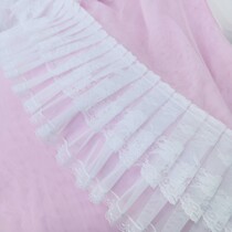 Full hand diy puzzle curtains with accessory pink and white milk folds lace lace