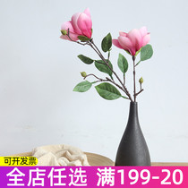 Chinese jade orchid emulation flower fake flower dried flower livingroom tea table counter home decoration flower decoration silk cloth flower hem