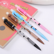 Cartoon black cat with rubber activity pencil automatic pencil student stationery school supplies wholesale 0 5 0 7mm