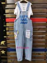 LALABOBO lesbian wave vintage naval duck cowboy straps 9 fen ku D20A-WLZT12