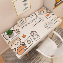 Student desk pad PVC waterproof cute cartoon ins wind writing desk tablecloth Girl heart makeup desk desktop pad thick