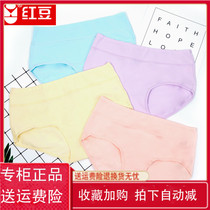 4 strips of red bean pure cotton less ladies mid-waist bottom pants shorts 100% All cotton stalls High School college students Triangle underpants