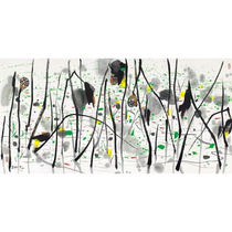  Art derivatives]Wu GuanzhongLotus pondrice paper copy handmade tray living room bedroom hanging painting