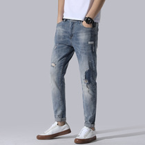 Ashton 2020 new mens pants Lexton counter Joker fashion hole Korean fashion jeans men