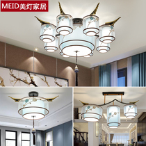 New Chinese suction top light Living room China Wind retro modern minimalist master bedroom room Restaurant bookroom LED Lamp