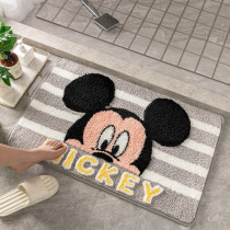 Mickey flocking mat bathroom bedroom entrance mat doorway home cartoon carpet bathroom mat