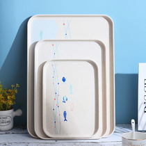 Plate Ins Wind Tea Tray Home Cup Tray Rectangular Plastic Release Tea Cup Large Number Fruit Dish Dinner Plate P