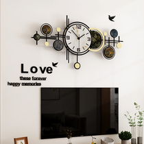 Restaurant light luxury wall clock Living room simple atmosphere watch personality wall clock Household fashion creative Nordic wall clock