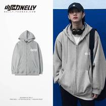 South Korea 2020 autumn new mens and womens Korean edition loose student zipper retro hooded long-sleeved sweater oversize