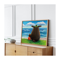 Give glue Kibifufu 500 pieces of cure to accompany children on paper reduction by the beach