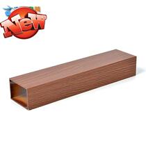 Wood grain aluminum square pipe thermal transfer wood grain aluminum square through partition ceiling spray baking h painted aluminum alloy wood grain four-way