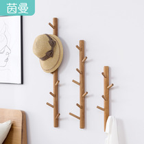 Inman solid wood tree coat rack Living room bedroom wall door hall wall hanging hanger Entrance door hanging hanger