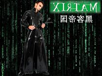 Robe Agent Smith Adult COS Clothing Leather Coats Matrix Costume Halloween Performance Black