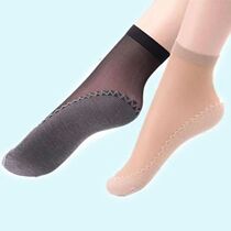 10-20 pairs of thick cotton silk stockings women's socks thick cotton non-slip socks children's meat black middle tube anti-hook silk
