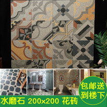 Terrazzo background wall tiles 300MM Hong Kong-style retro anti-slip wear-resistant yard tiles Balcony tiles tiles 200MM
