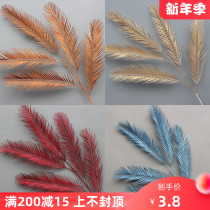 Wedding simulation flower Chinese Road introduction flower arrangement Phoenix leaf wedding hall stage props Flower scene layout simulation leaves