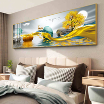 Modern light luxury bedside decorative painting bedroom hanging painting master bedroom warm living room abstract banner sofa background wall mural