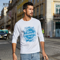 Special price] mens long sleeves T-shirt mens clothing spring trend letters printed blouses round collar pure cotton clothes 88084