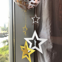 Christmas decoration arrangement five-pointed star hanging window decoration birthday party decoration decoration decoration decoration pendant hanging