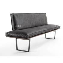 Nordic wrought iron shoe bench bench simple modern clothing store sofa stool leather shoe stool bed tail sofa stool