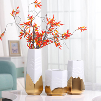 Nordic light luxury Vase ornaments dried flower arrangement ceramic hydroponic rich bamboo simple modern living room TV cabinet decoration