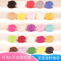 Rose paste clothes patch down down jacket skirt flower ironing stickers lace embroidery patch decorative stickers