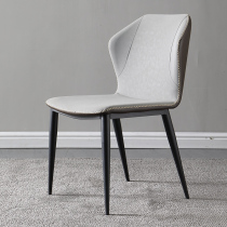 Light luxury Nordic home backrest leather dining chair simple Net Red dining table chair stool desk chair