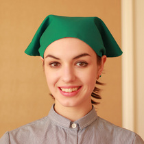 Chef turban for men and women kitchen turban cap checkedout bar Western restaurant fast food restaurant waiter headscarf