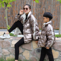 Zesfan winter new original parent-child dress mother and child Womens detachable sleeve down jacket vest coat tide